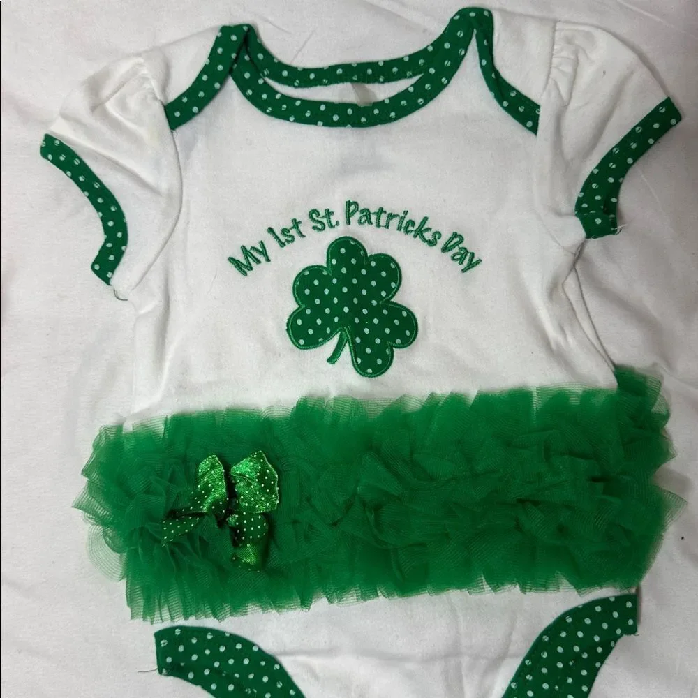 Baby Gear My First St. Patrick’s Day Tulle Outfit. Size 3-6 Months.